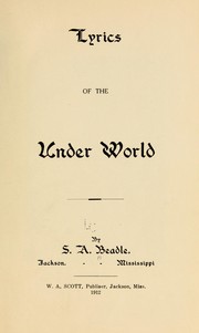 Cover of: Lyrics of the under world