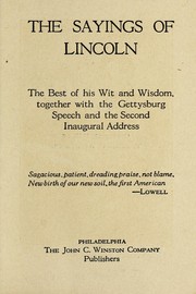 Cover of: The sayings of Lincoln by Abraham Lincoln