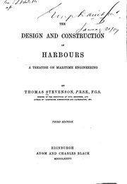 Cover of: The design and construction of harbours: a treatise on maritime engineering