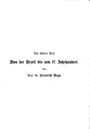 Cover of: Geschichte der deutschen Litteratur von den ältesten Zeiten bis zur Gegenwart. by Friedrich Hermann Traugott Vogt