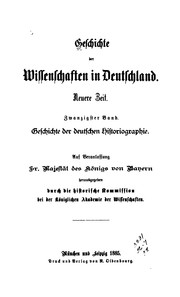 Cover of: Geschichte der deutschen historiographie seit dem auftreten des humanismus