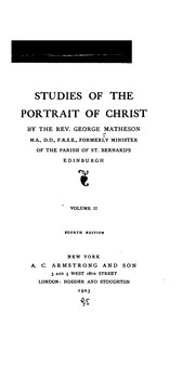 Cover of: Studies of the portrait of Christ