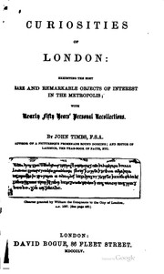 Cover of: Curiosities of London by John Timbs