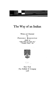 Cover of: The way of an Indian by Frederic Remington