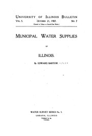 Cover of: Municipal water supplies of Illinois