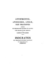 Cover of: Isocratis Orationes et epistolae