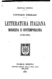Cover of: Letteratura italiana moderna e contemporanea (1748-1901) by Vittorio Ferrari