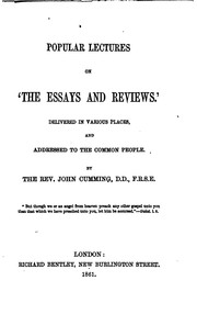 Cover of: Popular lectures on 'the Essays and reviews'.