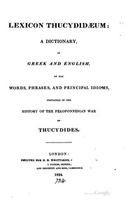 Front cover of Lexicon Thucydidæum by Unknown