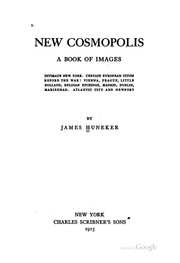 Cover of: New Cosmopolis: A Book of Images. Intimate New York. Certain European Cities ...