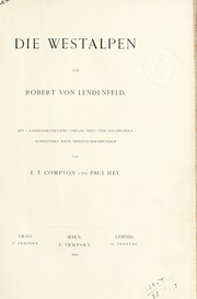 Cover of: Aus den Alpen by Robert von Lendenfeld