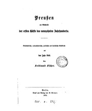 Cover of: Preussen am Abschlusse der ersten Hälfte des neunzehnter Jahrhanderts