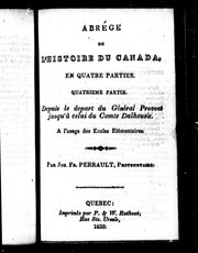 Cover of: Abrégé de l'histoire du Canada, en quatre parties by Joseph-François Perrault