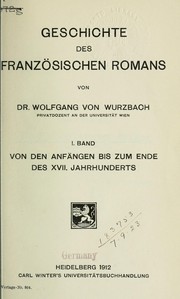 Cover of: Geschichte des französischen Romans