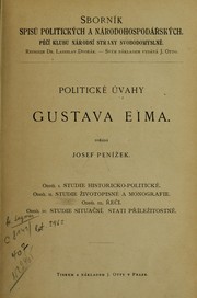 Cover of: Politické úvahy: Pořádá Josef Penížek