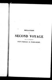 Cover of: Relation du second voyage fait à la recherche d'un passage au nord-ouest