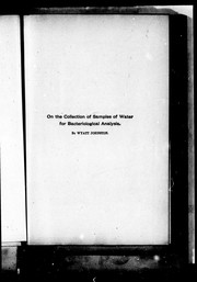On the collection of samples of water for bacteriological analysis by Wyatt Johnston