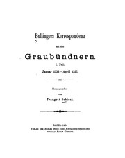 Cover of: Korrespondenz mit den Graubündern. by Heinrich Bullinger
