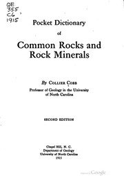 Cover of: Pocket dictionary of common rocks and rock minerals by Collier Cobb