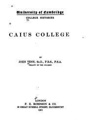 Cover of: Caius College by Venn, John