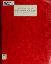 Cover of: Political consultations between the United States and the French National Committee, 1942-1943 by B. Mitchell Simpson