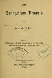 Cover of: Das evangelium Renan's