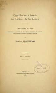 Cover of: Contribution à l'étude des limnées du lac Léman by Wacław Roszkowski