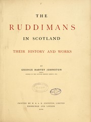 Cover of: The Ruddimans in Scotland: their history and works