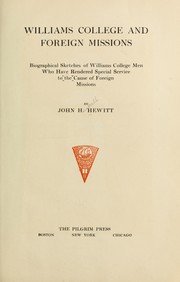 Cover of: William college and foreign missions...