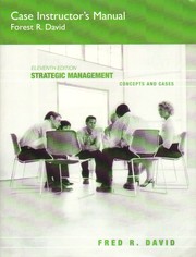 Cover of: Case Instructor's Manual: Strategic management : concepts and cases