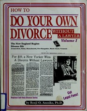 Cover of: How to Do Your Own Divorce With Out a Lawyer by Benjamin O. Anosike