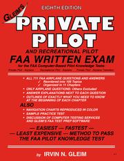 Cover of: Private Pilot and Recreational Pilot FAA Written Exam for the FAA Computer-Based Pilot Knowledge Test