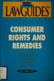 Cover of: Consumer rights and remedies by Marc R. Lieberman