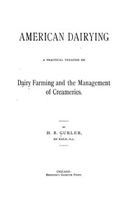 Cover of: American dairying by H. B. Gurler