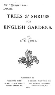Cover of: Trees & shrubs for English gardens.
