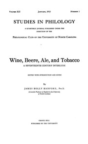 Cover of: Wine, Beere, Ale, and Tobacco: a seventeenth century interlude