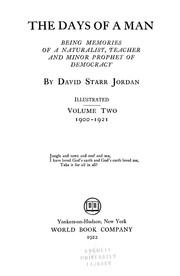 Cover of: The days of a man by David Starr Jordan