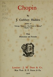Cover of: Chopin | J. Cuthbert Hadden