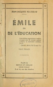 Cover of: Émile, ou, de l'Éducation
