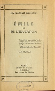 Cover of: Émile, ou, de l'Éducation