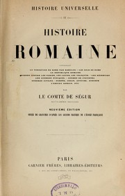 Cover of: Histoire universelle by Louis-Philippe comte de Ségur