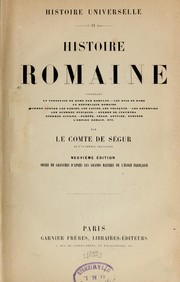 Cover of: Histoire universelle