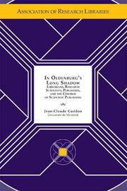 Cover of: In Oldenburg's Long Shadow by Jean-Claude Guédon