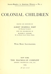 Cover of: Colonial children