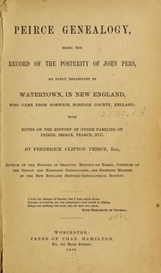 Peirce genealogy by Frederick Clifton Pierce