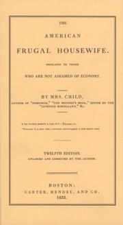 Cover of: The American Frugal Housewife by l. maria child