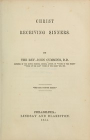 Cover of: Christ receiving sinnners