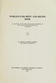 Cover of: World's fair menu and recipe book