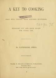 Cover of: A key to cooking