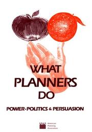 Cover of: What Planners Do by Charles Hoch, Charles Hoch